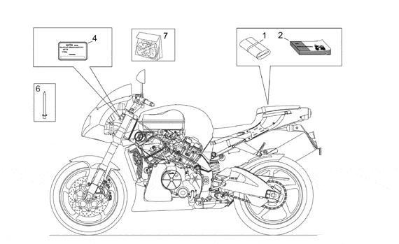 Fahrgestell Dekore - Aprilia Tuono 1000ccm 4T LC 2007- ZD4RPB
