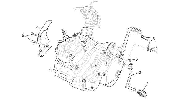 Motor Motor - Aprilia SX 125ccm 2T LC 2008- ZD4SX000