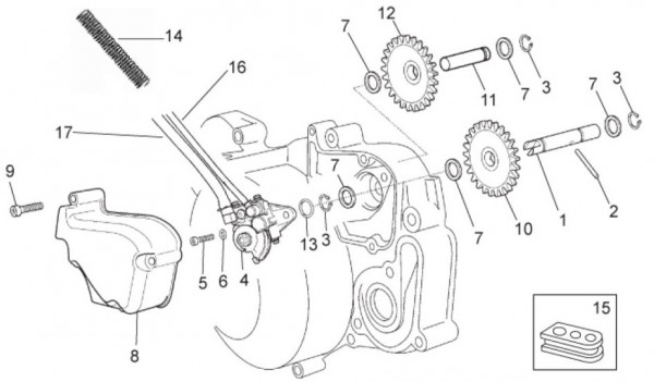 Motor Ölpumpe - Aprilia SX 50ccm 2T LC 2015- ZD4PVG01