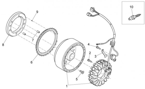 Motor Lichtmaschine - Aprilia SXV 450ccm 4T LC 2009- ZD4VSR