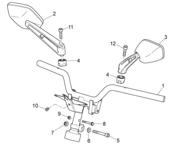 Lenker Lenker - Aprilia SR 50ccm 2T LC 2008- ZD4VFD00