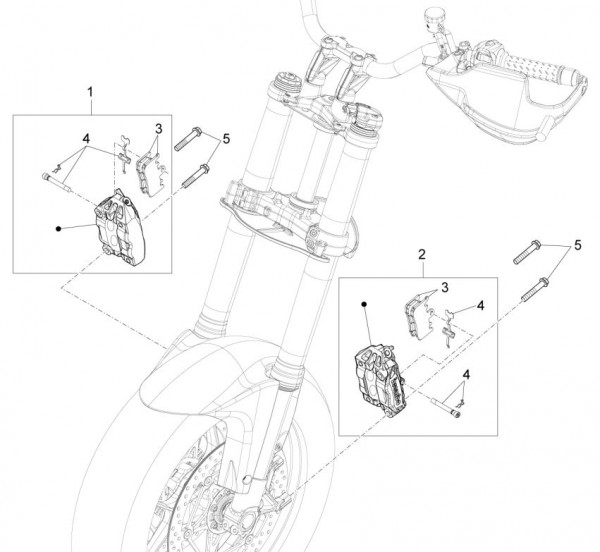 Bowdenzüge Bremsanlage vorn - Aprilia Caponord 1200ccm 4T 8V LC 2016- ZD4VK000