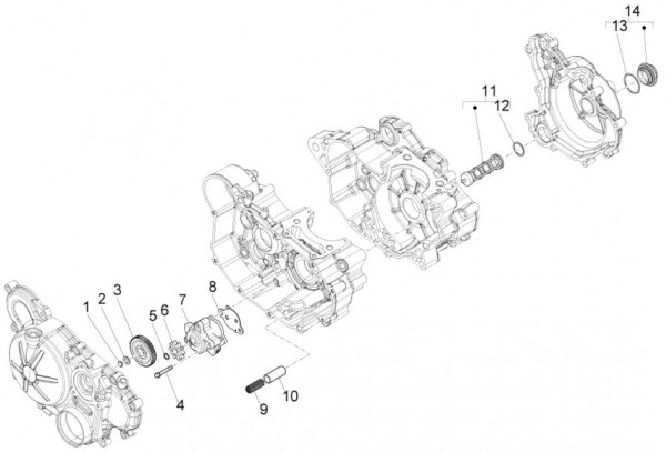Motor Ölpumpe - Aprilia Tuono 125ccm 4T 4V LC 2017- ZD4KCA00
