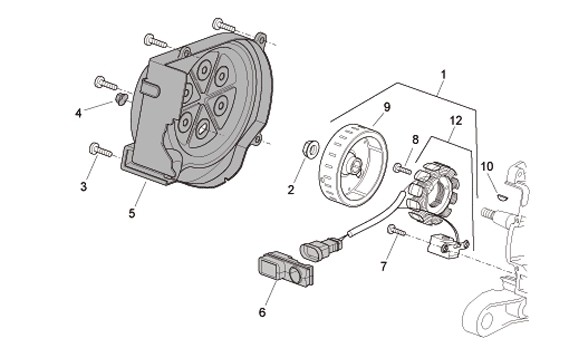Motor Lichtmaschine - Aprilia SR 50ccm 2T LC 2010- ZD4VFD00
