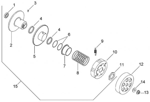 Motor getriebene Riemenscheiben - Aprilia SR 50ccm 2T AC 1996- ZD4MR