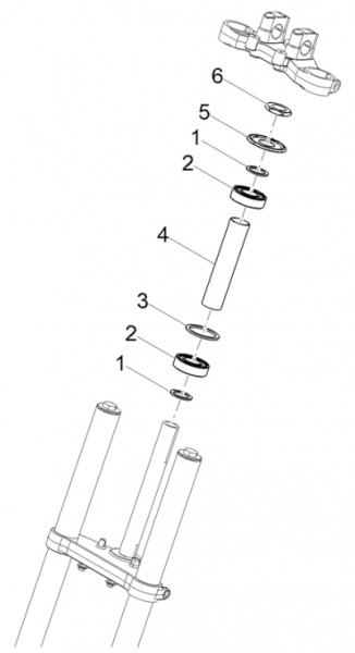 Radaufhängung Steuerlagersatz - Aprilia SX 50ccm 2T LC 2018- ZD4KKB01