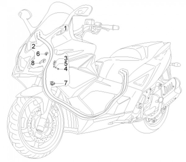 Bowdenzüge Bowdenzüge - Aprilia SRV 850ccm 4T 8V LC 2013- ZAPM55104