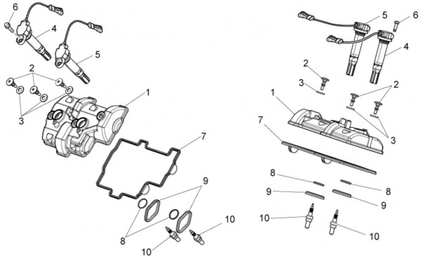 Motor Ventildeckel - Aprilia Tuono V4 1100ccm 4T LC 2017- ZD4KGA00