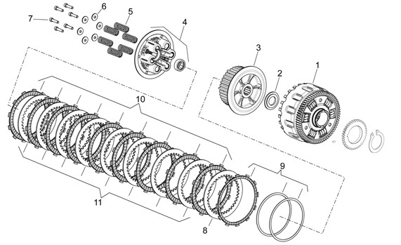 Motor Kupplung II - Aprilia Dorsoduro 750ccm 4T LC 2009- ZD4SM000