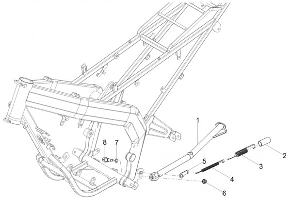 Fahrgestell Hauptständer - Aprilia SX 50ccm 2T LC 2018- ZD4KKB01