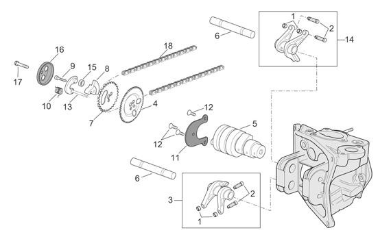 Motor Nockenwelle - Aprilia Atlantic 500ccm 4T LC 2010- ZD4VL