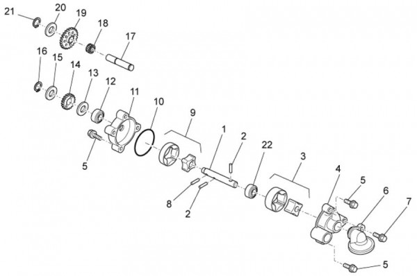 Motor Ölpumpe - Aprilia SXV 450ccm 4T LC 2009- ZD4VSR