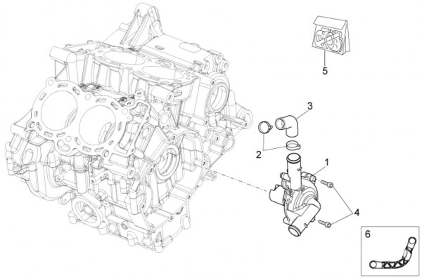 Motor Wasserpumpe - Aprilia Tuono V4 1100ccm 4T LC 2018- ZD4KGA00