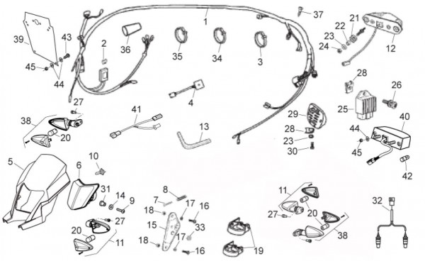 Elektrische Anlage elektrische Anlage - Aprilia SX 50ccm 2T LC 2014- ZD4PVG01