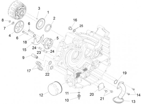 Motor Ölpumpe - Aprilia Caponord Rally 1200ccm 4T 8V LC 2016- ZD4VKB001