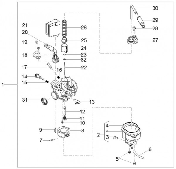 Motor Vergaserkomponenten - Aprilia SX 50ccm 2T LC 2018- ZD4KKB03