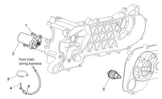 Motor Anlasser - Aprilia SR 50ccm 2T LC 2010- ZD4VFD00
