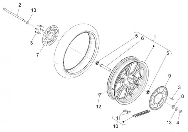 Radaufhängung Hinterrad - Aprilia SX 50ccm 2T LC 2017- ZD4SWA00