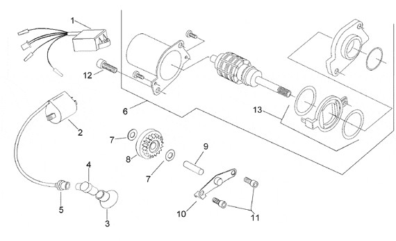 Elektrische Anlage Zündung - Aprilia SR 50ccm 2T AC 1997- ZD4LY