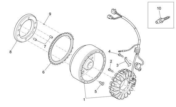 Motor Lichtmaschine - Aprilia SXV 450ccm 4T LC 2008- ZD4VSR