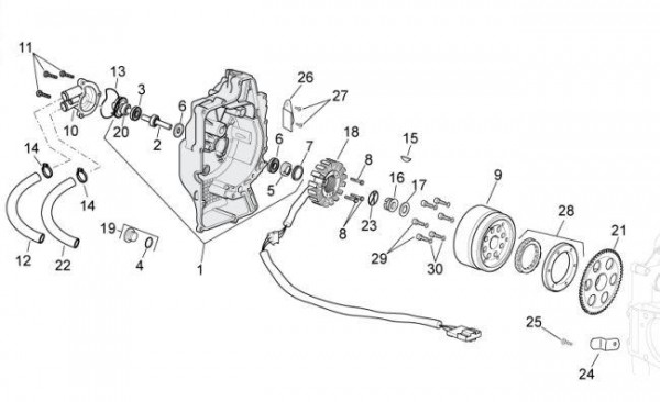 Motor Lichtmaschine - Aprilia Atlantic 300ccm 4T LC 2011- ZD4SPG00