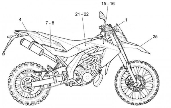 Fahrgestell Dekore - Aprilia SX 125ccm 2T LC 2011- ZD4SXA00