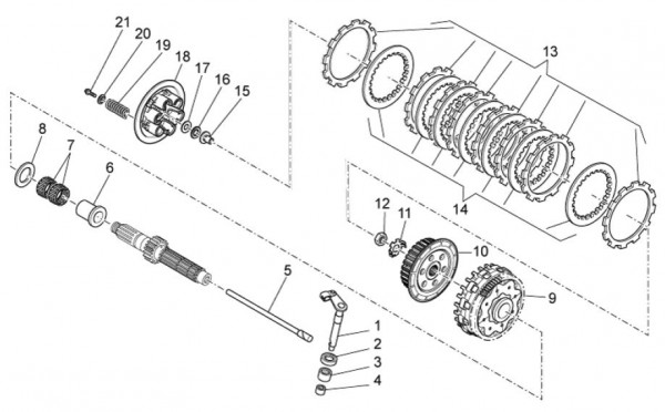 Motor Kupplung - Aprilia SXV 550ccm 4T LC 2009- ZD4VSS