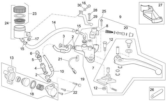 Lenker Lenker links - Aprilia Tuono 1000ccm 4T LC 2007- ZD4RR1