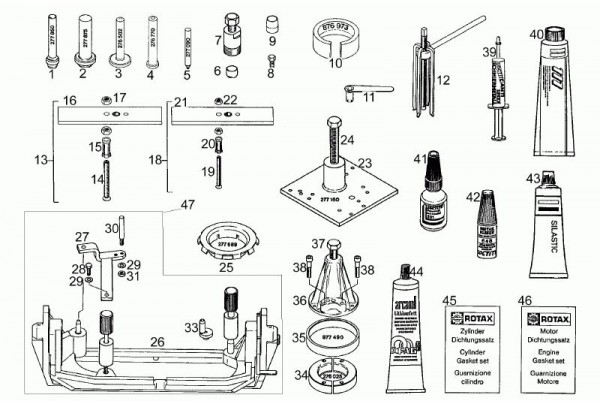 Spezialwerkzeug Werkzeug - Aprilia AF1 125ccm 2T LC 1990- ZD4FM