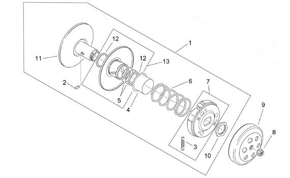 Motor getriebene Riemenscheiben - Aprilia SR 50ccm 2T AC 2000- ZD4RLA