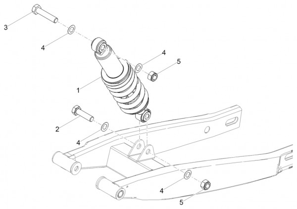 Radaufhängung Stoßdämpfer hinten - Aprilia SX 50ccm 2T LC 2018- ZD4KKB01