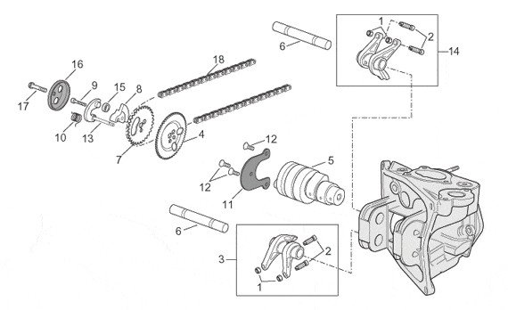 Motor Nockenwelle - Aprilia Atlantic 500ccm 4T LC 2001- ZD4PT