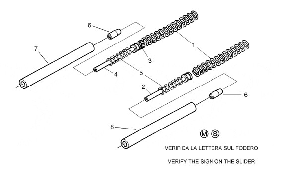 Radaufhängung Vorderradgabel II - Aprilia SR 50ccm 2T AC 1999- ZD4LY