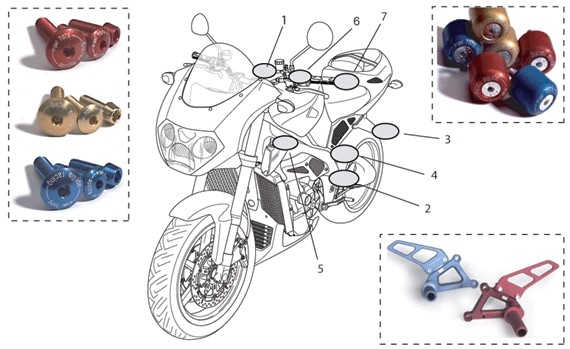 Zubehör Aprilia Accessoires- Fahrwerk II - Aprilia Tuono 1000ccm 4T LC 2007- ZD4RPB