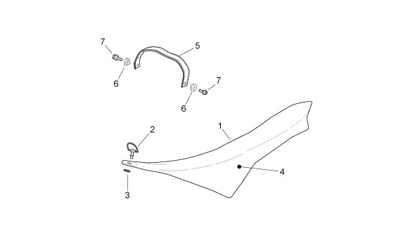 Fahrgestell Sitz - Aprilia SXV 450ccm 4T LC 2009- ZD4VSR