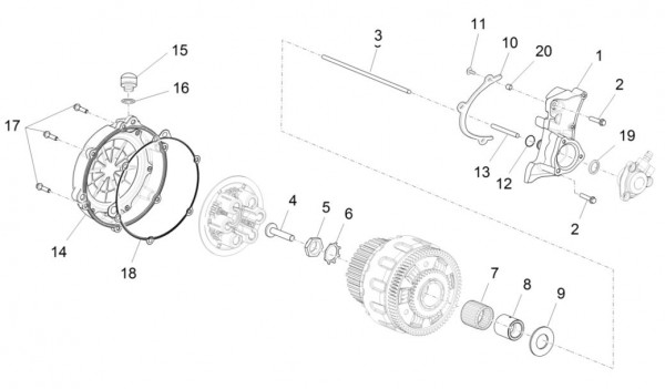 Motor Kupplungsdeckel - Aprilia Caponord Rally 1200ccm 4T 8V LC 2016- ZD4VKB00X