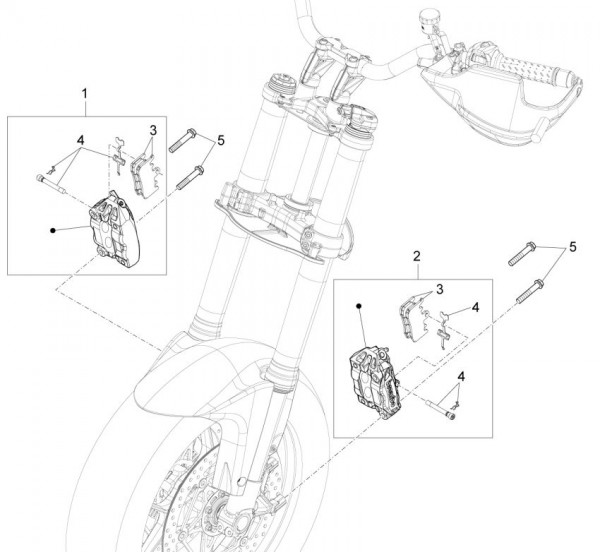 Bowdenzüge Bremsanlage vorn - Aprilia Caponord Rally 1200ccm 4T 8V LC 2016- ZD4VKB00X