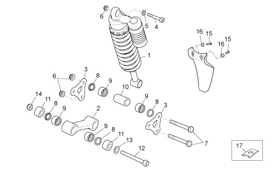 Radaufhängung Hinterradaufhängung - Aprilia SX 125ccm 2T LC 2008- ZD4SXA00