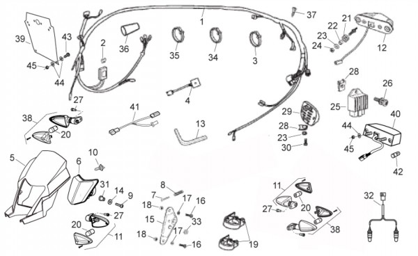 Elektrische Anlage elektrische Anlage - Aprilia SX 50ccm 2T LC 2015- ZD4PV