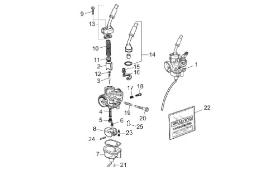Motor Vergaser - Aprilia SX 50ccm 2T LC 2006- ZD4PV