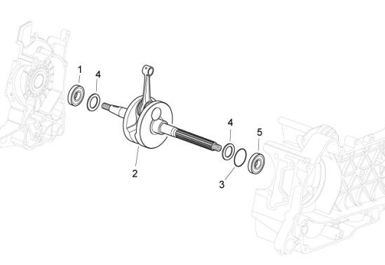 Motor Kurbelwelle - Aprilia Atlantic 300ccm 4T LC 2011- ZD4SPG00