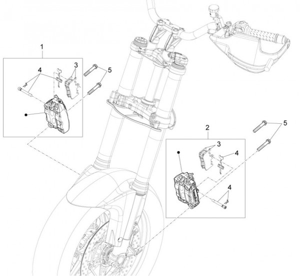 Bowdenzüge Bremsanlage vorn - Aprilia Caponord 1200ccm 4T 8V LC 2015- ZD4VK001