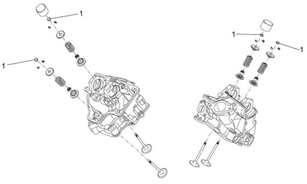 Motor Ventil Shims - Aprilia SXV 550ccm 4T LC 2010- ZD4VSU51