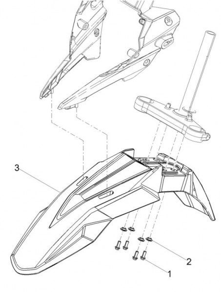 Fahrgestell Kotflügel vorn - Aprilia SX 50ccm 2T LC 2018- ZD4KKB03