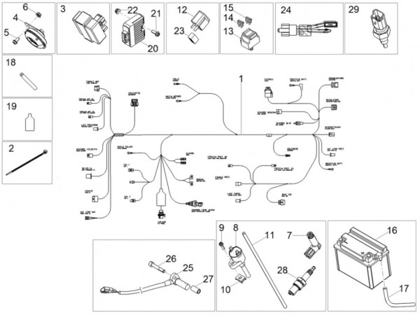 Elektrische Anlage elektrische Anlage - Aprilia SX 50ccm 2T LC 2018- ZD4KKB03