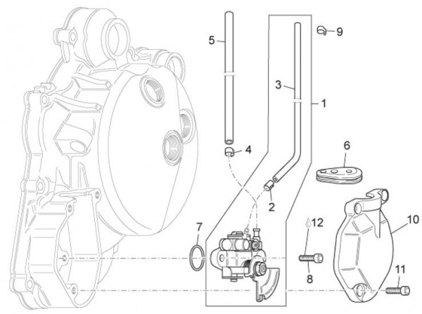 Motor Ölpumpe - Aprilia SX 125ccm 2T LC 2010- ZD4SXA00