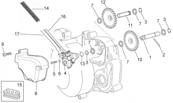 Motor Ölpumpe - Aprilia SX 50ccm 2T LC 2016- ZD4PV