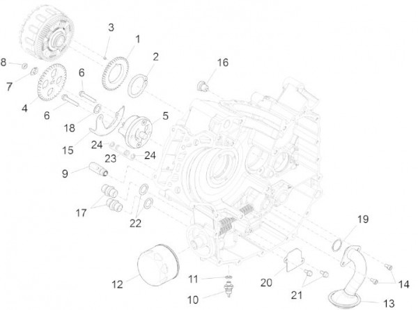 Motor Ölpumpe - Aprilia Caponord 1200ccm 4T 8V LC 2013- ZD4VK