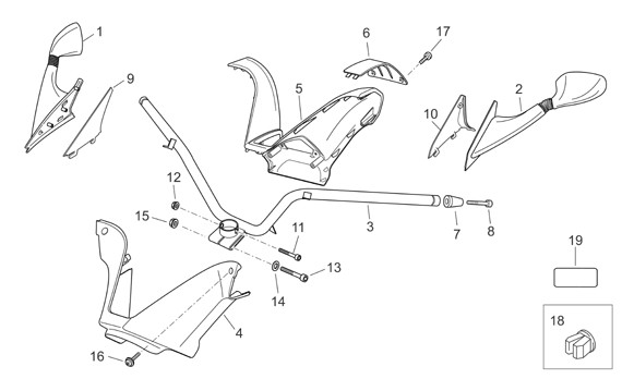 Lenker Lenker - Aprilia Atlantic 500ccm 4T LC 2007- ZD4VL