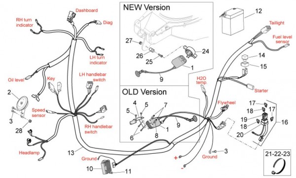 Elektrische Anlage elektrische Anlage - Aprilia SR 50ccm 2T LC 2009- ZD4VFD00